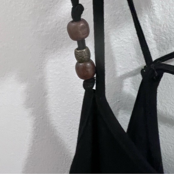 Open criss cross back black and tribal print maxi dress size medium - Picture 6 of 8